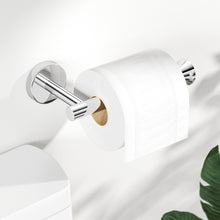 Load image into Gallery viewer, Toilet Paper Holder Wall Mount Bathroom Paper Roll Holder Tissue Handle Stainless Steel for Farmhouse Kitchen Matte Black