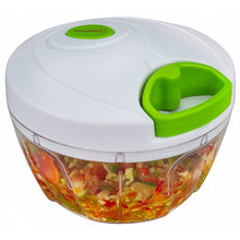 Load image into Gallery viewer, Brieftons QuickPull Manual Food Chopper: Large 4-Cup Powerful Hand Pull Chopper/Mincer/Mixer Blender to Chop Onion, Garlic, Vegetables, Fruits, Herbs for Salsa, Salad, Pesto, Puree, Indian Cooking