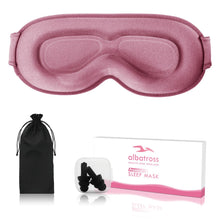 Load image into Gallery viewer, Sleep Eye Mask for Men Women, Sleeping Mask for Side Sleeper, Travel Blackout Night Blindfold Eye Shade Cover with Adjustable Strap (Black)