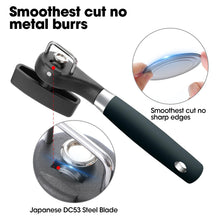 Load image into Gallery viewer, Beneno Can Opener, Manual Side Safe Cut Can Opener Smooth Edge with Durable Sharp Blade, Effort-Saving Knob &amp; Comfortable Non-slip Handle, Brown
