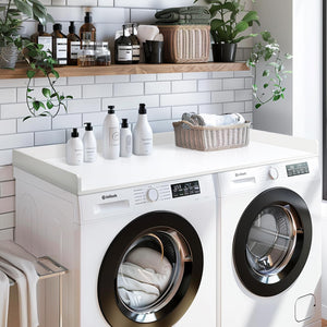 Washer Dryer Countertop, 27.5" x 54" Bamboo Washer and Dryer Countertop for Laundry Room Organization(Retro Brown)