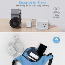 Load image into Gallery viewer, Small Flat Plug Power Strip, TESSAN Ultra Thin Extension Cord with 3 USB Wall Charger (1 USB C), 3 Outlets Mini Charging Station, 5 ft Slim Plug for Cruise Travel Office School Dorm Room Essentials