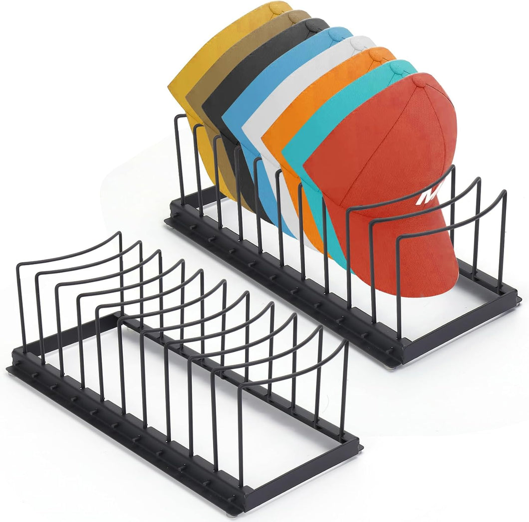 Hat Organizer for Baseball Caps,Hat Holder for 10 Baseball Caps,Tabletop Hat Rack Stand,for Bedroom, Closet, Dresser, Office, Store, 2Pack