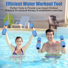 Load image into Gallery viewer, Aquatic Exercise Dumbbells, Water Weights for Pool Exercise, 2PACK EVA Foam Water Dumbbells for Youth Women Water Workouts, Swimming Training