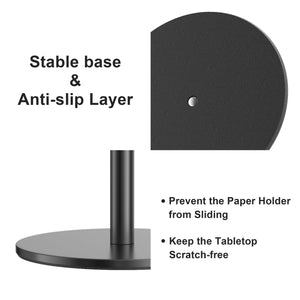 Silver Paper Towel Holder Free-Standing, Premium Stainless Steel Paper Rolls Organizer, Classic Fashion Kitchen Roll Dispenser
