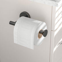 Load image into Gallery viewer, Toilet Paper Holder Wall Mount Bathroom Paper Roll Holder Tissue Handle Stainless Steel for Farmhouse Kitchen Matte Black