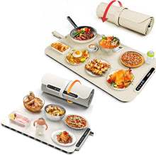 Load image into Gallery viewer, BW450 Off-white Food Warming Mat Bundle with BW701 Beige Electric Warming Tray