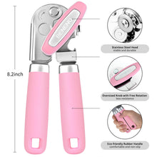Load image into Gallery viewer, Beneno Can Opener Manual with Magnet, Hand Held Heavy Duty Can Opener with Durable Sharp Blade Smooth Edge, Big Effort-Saving Knob, Soft Grip Rubber Handle, Multifunctional Bottle Opener, Green
