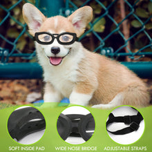 Load image into Gallery viewer, UV Protection Sunglasses for Small Breed Dogs, Windproof Anti-Fog Eye Protection Goggles, Pet Glasses for Puppy With Adjustable Strap (Black)