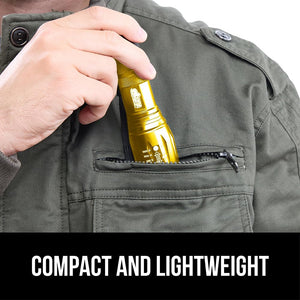 Powerful LED Tactical Flashlight, 750 FT High Lumens 5 Adjustable Modes, Water Resistant, Ultra Bright Zoom Flashlights, Small Mini Flash Light, Camping, Night Dog Walking, Turquoise
