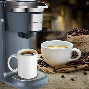 Mixpresso 2 in 1 Coffee Brewer, Single Serve & Personal Coffee Maker, Compact Size Mini, Quick Brew Technology, 14oz Red