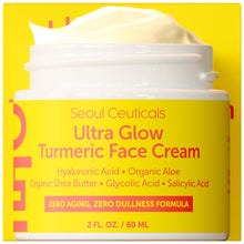 Load image into Gallery viewer, SeoulCeuticals Korean Skin Care Turmeric Cream – Face Moisturizer for Dull Dry Skin - Korean Skincare K Beauty for Glass Skin 2oz