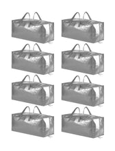 Load image into Gallery viewer, SpaceAid Heavy Duty Moving Bags, Extra Large Storage Totes W/Backpack Straps Strong Handles &amp; Zippers, Alternative to Moving Boxes, Packing &amp; Moving Supplies, Black (8 Pack)