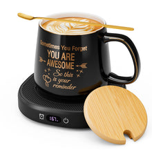 Load image into Gallery viewer, Coffee Mug Warmer &amp; Luxury Marbling Mug Set, Electric Cup Warmer with Auto Shut Off, 4 Temperature Setting Smart Beverage Warmer, 8-Hours Auto Shut Off, Best Gifts for Birthday Christmas
