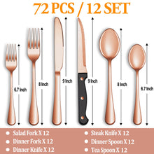 Load image into Gallery viewer, 24 Pcs Silverware Set with Steak Knives Service for 4,Stainless Steel Flatware Set,Mirror Polished Cutlery Utensil Set,Home Kitchen Eating Tableware Set,Include Fork Knife Spoon Set,Dishwasher Safe