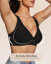 Load image into Gallery viewer, Women Deep V Jelly Bra Push Up Wireless Bralettes No Underwire Comfortable Padded Seamless T-Shirt Plunge Bras
