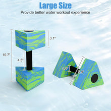 Load image into Gallery viewer, Triangular Aquatic Exercise Dumbbells, 2PCS Water Dumbbells, EVA Foam Water Weights, Water Fitness Exercises Equipment for Youth, Women, Adults