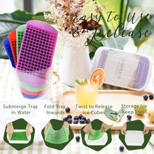 Load image into Gallery viewer, Mini Ice Cube Trays for Freezer with Bin and Scoop, 4 Pack 640 Small Nugget Ice Cube Tray Silicone BPA Free, Tiny Crushed Ice cubes Maker Molds for Chilling Coffee Juice Cocktail Whisky Boba