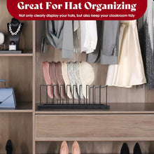 Load image into Gallery viewer, Hat Organizer for Baseball Caps,Hat Holder for 10 Baseball Caps,Tabletop Hat Rack Stand,for Bedroom, Closet, Dresser, Office, Store, 2Pack