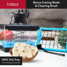 Load image into Gallery viewer, 2-in-1 Tofu Press &amp; Cutter, Dishwasher Safe, BPA-Free, Press Box for Extra Firm &amp; Silken Tofu (Blue)