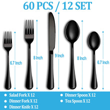 Load image into Gallery viewer, MUTNITT 30 Pcs Silverware Set Service for 6,Premium Stainless Steel Flatware Set,Mirror Polished Cutlery Utensil Sets,Durable Kitchen Eating Tableware Sets,Include Fork Knife Spoon,Dishwasher Safe