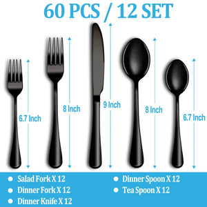 MUTNITT 30 Pcs Silverware Set Service for 6,Premium Stainless Steel Flatware Set,Mirror Polished Cutlery Utensil Sets,Durable Kitchen Eating Tableware Sets,Include Fork Knife Spoon,Dishwasher Safe