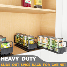 Load image into Gallery viewer, SpaceAid Pull Out Spice Rack Organizer for Cabinet, Heavy Duty Slide Out Seasoning Kitchen Organizer, Cabinet Organizer, with Labels, 5.2&quot; W x10.75 D x10 H, 2 Drawers 2-Tier