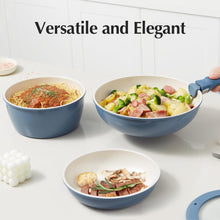 Load image into Gallery viewer, Redchef 17pcs Ceramic Pots and Pans Set Non Stick, Nonstick Kitchen Cookware Set with Detachable Handle, Non Toxic, PFAS PFOA &amp; PTFE Free, RV Ceramic Cookware Set for Camping, Dishwasher/Oven Saf
