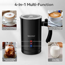 Load image into Gallery viewer, Secura Electric Milk Frother, Automatic Milk Steamer Warm or Cold Foam Maker for Coffee, Cappuccino, Latte, Stainless Steel Milk Warmer with Strix Temperature Controls