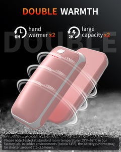 Hand Warmers Rechargeable, 2 Pack Electric Hand Warmer, Reusable Portable Pocket Heater USB Handwarmers, Gifts for Men, Women, Indoor, Outdoor, Hiking, Skiing, Camping, Hunting Accessories
