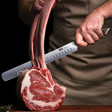 Load image into Gallery viewer, Carving Knife 12 Inch, Japanese High Carbon Steel Slicing Knife with Ergonomic Pakkawood Handle, Razor Sharp Brisket Knives for Meat Cutting, BBQ, Turkey