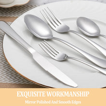 Load image into Gallery viewer, MUTNITT 30 Pcs Silverware Set Service for 6,Premium Stainless Steel Flatware Set,Mirror Polished Cutlery Utensil Sets,Durable Kitchen Eating Tableware Sets,Include Fork Knife Spoon,Dishwasher Safe