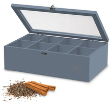 Load image into Gallery viewer, Bamboo Tea Bag Organizer Storage Box with Drawer &amp; Acrylic Window - Magnetic Lid Keeps Contents Fresh - Ideal Mothers Day Gifts for Mom - Gift Caddy (Tea Not Included)