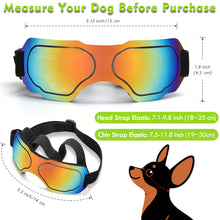 Load image into Gallery viewer, Small Dog Goggles, UV Protection Sunglasses for Small to Medium Breed Dog, Snow-Proof Windproof Goggles with Flexible Straps for Puppy Dogs (Red)