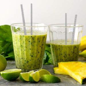 9 Pcs Stainless Steel Straws Metal Drinking Straws Reusable for Tumblers and Travel Mugs, Cleaning Brushes and Cloth Bag Included