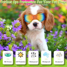 Load image into Gallery viewer, Small Dog Goggles, UV Protection Sunglasses for Small to Medium Breed Dog, Snow-Proof Windproof Goggles with Flexible Straps for Puppy Dogs (Red)