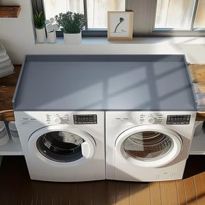 Washer Dryer Countertop, 27.5" x 54" Bamboo Washer and Dryer Countertop for Laundry Room Organization(Retro Brown)