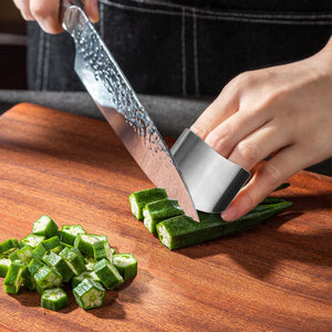 Stainless Steel Finger Guard, 2023 New Finger Protector for Cutting Food, Premium Slicing Tool Finger Protector Finger Protectors when Cutting, Slicing, Dicing, Chopping Vegatables (6 Pcs)