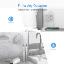 Load image into Gallery viewer, Multi Plug Outlet Extender, TESSAN Surge Protector Splitter with 3 USB (1 USB C Port) Wall Charger, Multiple Expander for Travel, Home, College Dorm Room