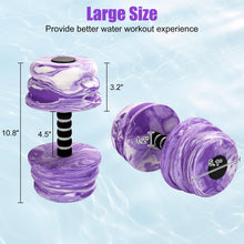 Load image into Gallery viewer, Aquatic Exercise Dumbbells, Water Dumbbells, 2PCS Foam Barbells for Men Women Water Workouts