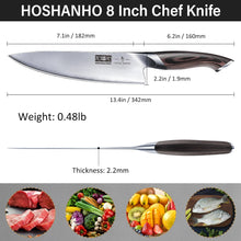 Load image into Gallery viewer, Kitchen Knife in Japanese Steel AUS-10, High-Class Chef&#39;s Knife 8 inch Professional Cooking Knife, Non-slip Ultra Sharp Knife with Ergonomic Handle