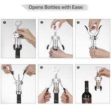 Load image into Gallery viewer, Beneno Wine Opener, Zinc Alloy Premium Wing Corkscrew with Multifunctional Bottles Opener, Sharp Wine Corkscrew with Ergonomic Non-Slip Wing Handle, Upgrade
