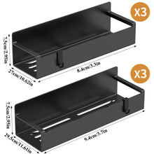 Load image into Gallery viewer, 4 Pack Magnetic Spice Rack Organizer for Refrigerator and Oven, Black Fridge Organizers and Storage for Kitchen