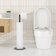 Load image into Gallery viewer, Toilet Paper Holder Stand and Dispenser for 4 Spare Rolls, Stainless Steel Free-Standing Toilet Tissue Paper Roll Storage Shelf