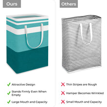 Load image into Gallery viewer, HomeHacks 2 Pack Large Laundry Baskets, Waterproof, Freestanding Laundry Hampers, Collapsible Clothes Hamper with Reinforced Handles in Laundry Room, College Dorm, Bathroom, Bedroom (Grey, 75Lx2)