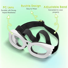 Load image into Gallery viewer, UV Protection Sunglasses for Small Breed Dogs, Windproof Anti-Fog Eye Protection Goggles, Pet Glasses for Puppy With Adjustable Strap (Black)