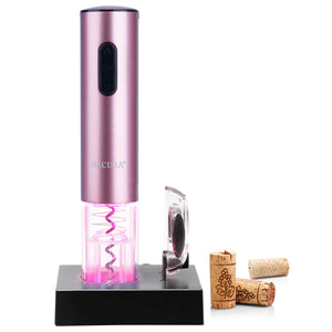 Secura Electric Wine Opener, Automatic Bottle Corkscrew Opener with Foil Cutter, Rechargeable (Champagne Gold)