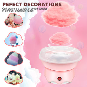 Outamateur Cotton Candy Machine,Homemade Cotton Candy Maker with Large Splash-Proof Plate,10 Bamboo Sticks and Sugar Scoop for Home Birthdays,Family Parties,Festivals,Weddings (White)