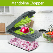 Load image into Gallery viewer, Vegetable Chopper With Container, Multifunctional Food Chopper Onion &amp; Vegetable Cutter Dicer With 8 Blades, Carrot &amp; Veggie Slicer 2 Blades