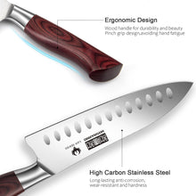 Load image into Gallery viewer, Fillet Knife 7 Inch, Professional High Carbon Stainless Steel Boning Knife for Meat, Ultra Sharp Japanese Fish Fillet Knives with Ergonomic Wood Handle